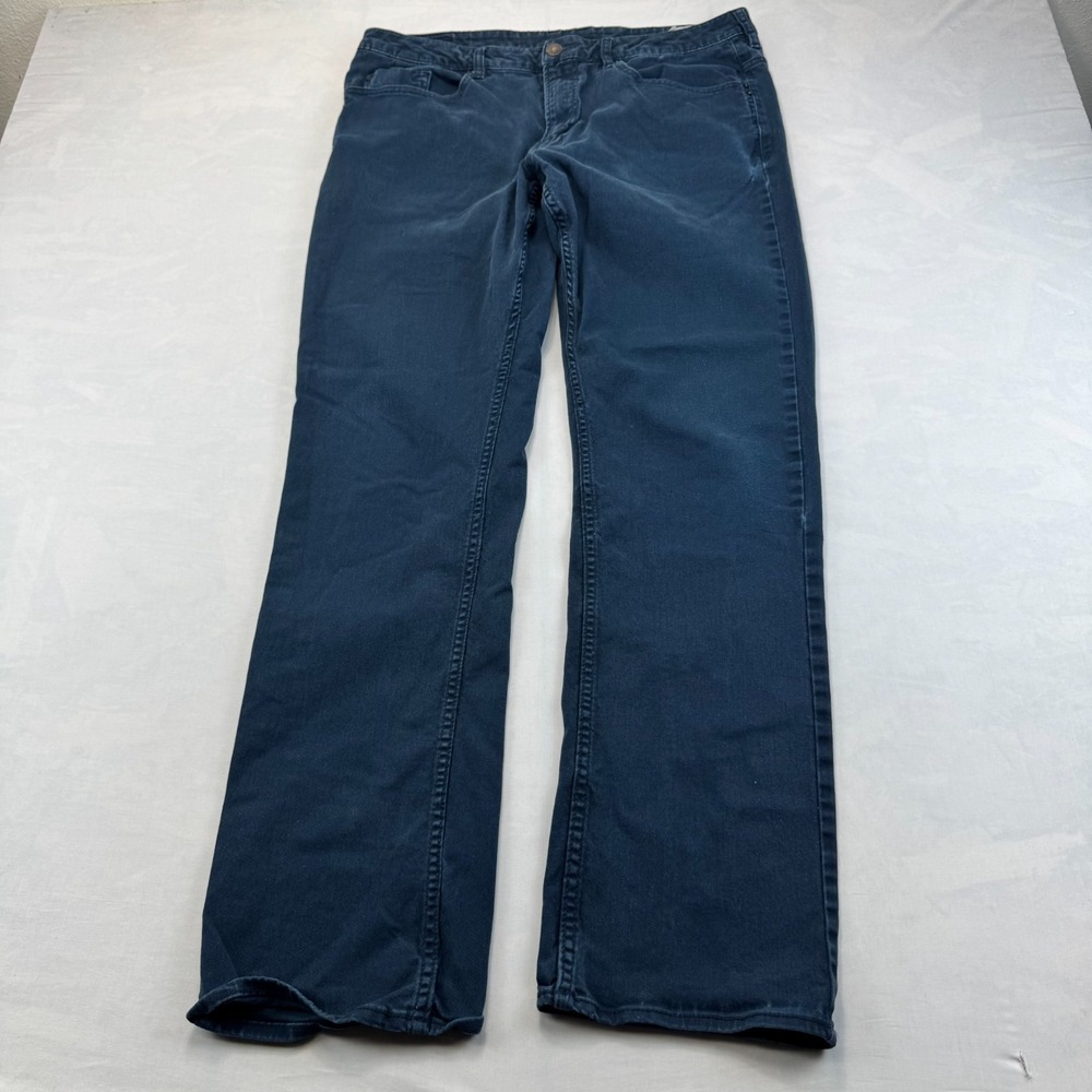 Buffalo David Bitton SAM-X Jeans Mens 36x34 Blue Denim Stretch Slim Straight Leg